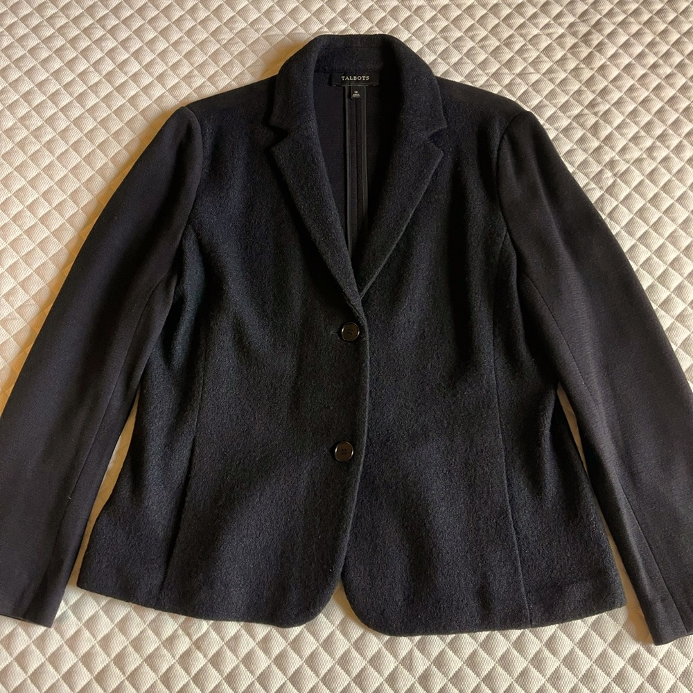 Talbots Boiled Wool/Knit Blazer
